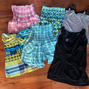 Mixed Women’s Tank & Tube Top Set - Blue, Pink, Black